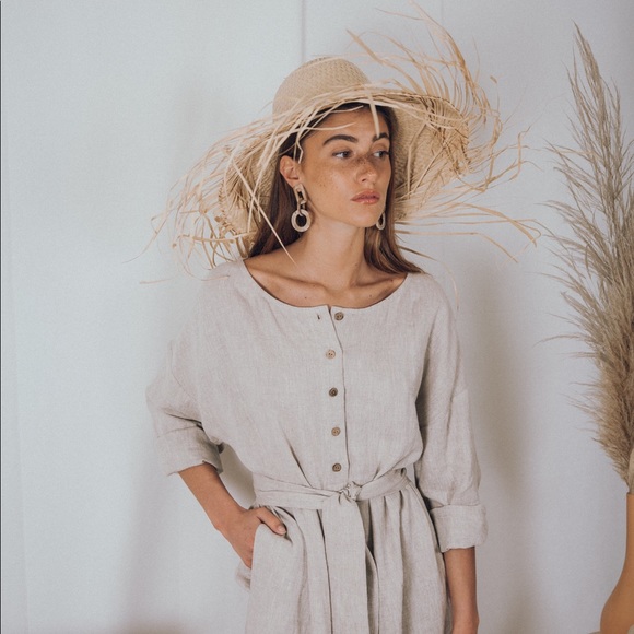 Natural Frayed Straw Mexican Sun Hat - Picture 2 of 7